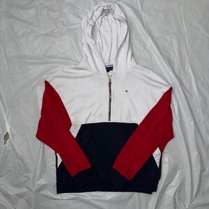 Tommy Hilfiger Tri-Color Half-Zip Hoodie